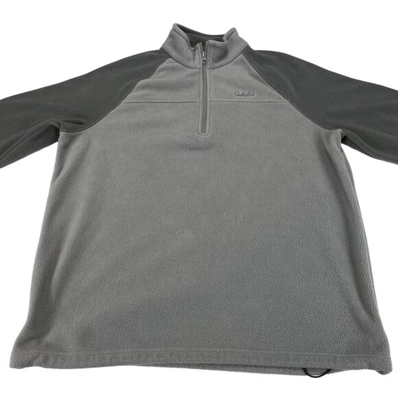 Cabela's Pullover Men's Large Gray Fleece Long Sleeve Mock Neck Quarter Zip - Picture 7 of 12